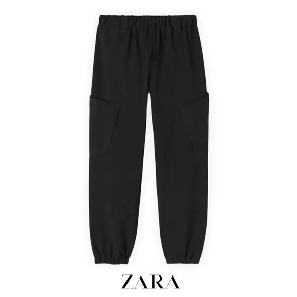 ZARA Kids | Black | CARGO JOGGER PANTS - Picture 1 of 7